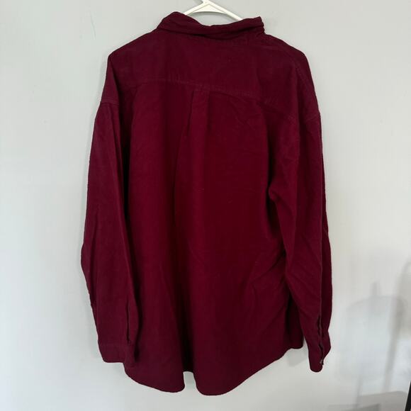 NWOT Lighthouse Apparel Dark Red Snowflake Button Down Top Size XL - Picture 8 of 8